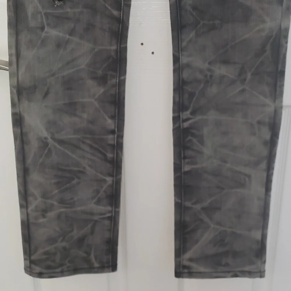 Do Denim Distressed Charcoal Grey Acid Wash Jeans - Picture 5 of 16